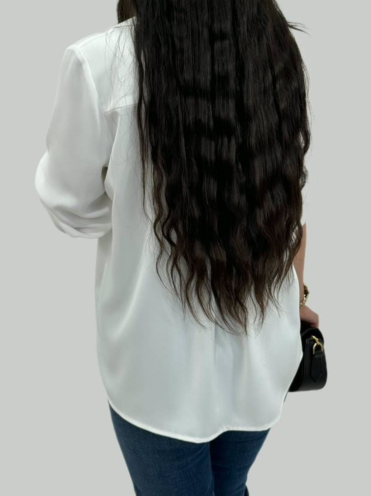 شومیز بیسیک سفید - Image 4